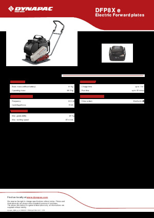 Виброплочи с преден ход Dynapac DFP8X e