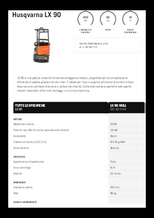 Виброплочи с преден ход Husqvarna LX 90