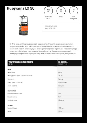 Виброплочи с преден ход Husqvarna LX 90