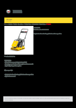 Виброплочи с преден ход Wacker Neuson WP1550A