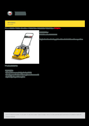 Виброплочи с преден ход Wacker Neuson WP1550Aw
