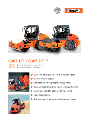 Еднобандажни валяци Hamm 3307 HT-P