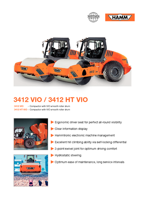 Еднобандажни валяци Hamm 3412 HT-VIO