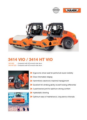 Еднобандажни валяци Hamm 3414 HT-VIO