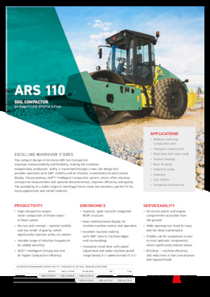 Еднобандажни валяци Ammann ARS 110 PD