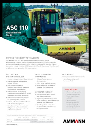 Еднобандажни валяци Ammann ASC 110 D