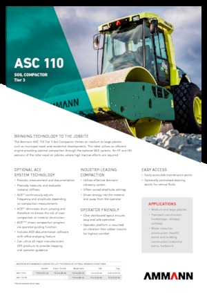 Еднобандажни валяци Ammann ASC 110 HDPD