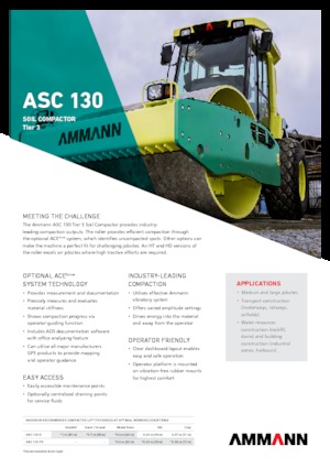 Еднобандажни валяци Ammann ASC 130 D