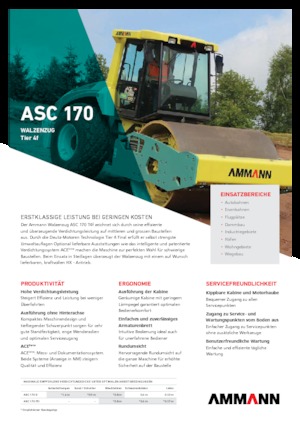 Еднобандажни валяци Ammann ASC 170 D
