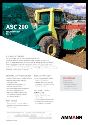 Еднобандажни валяци Ammann ASC 200 D