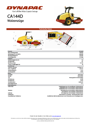 Еднобандажни валяци Dynapac CA 144 D