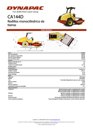 Еднобандажни валяци Dynapac CA 144 D