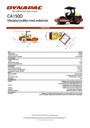 Еднобандажни валяци Dynapac CA 150 D