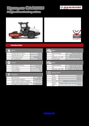 Еднобандажни валяци Dynapac CA 1500 D