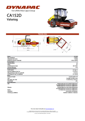 Еднобандажни валяци Dynapac CA 152 D