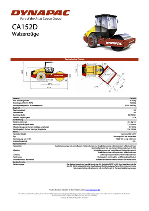 Еднобандажни валяци Dynapac CA 152 D