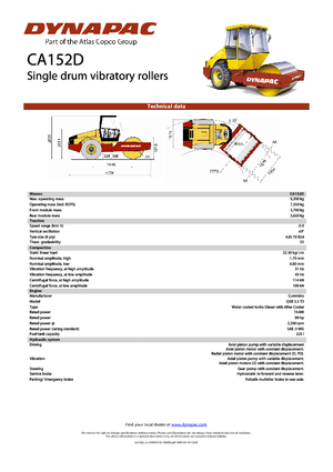 Еднобандажни валяци Dynapac CA 152 D