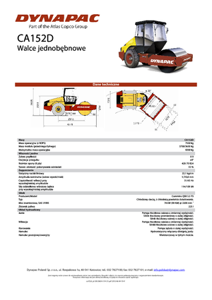 Еднобандажни валяци Dynapac CA 152 D