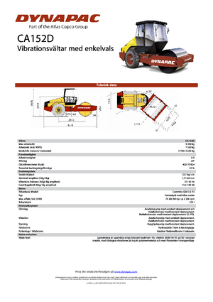 Еднобандажни валяци Dynapac CA 152 D