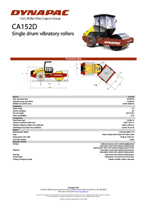 Еднобандажни валяци Dynapac CA 152 D
