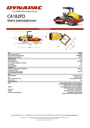Еднобандажни валяци Dynapac CA 182 PD
