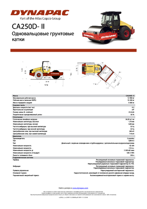 Еднобандажни валяци Dynapac CA 250 D-II