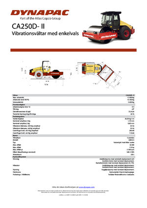Еднобандажни валяци Dynapac CA 250 D-II