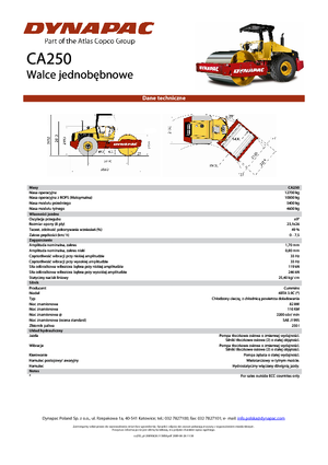Еднобандажни валяци Dynapac CA 250