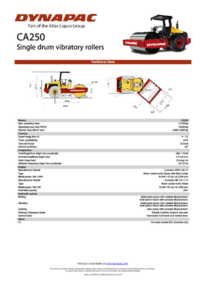 Еднобандажни валяци Dynapac CA 250