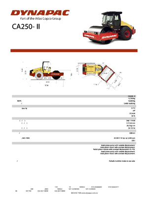 Еднобандажни валяци Dynapac CA 250-II