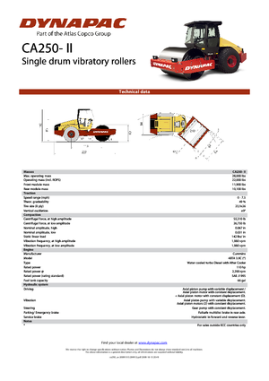 Еднобандажни валяци Dynapac CA 250-II