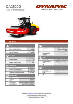 Еднобандажни валяци Dynapac CA 2500 D