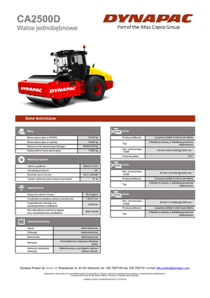 Еднобандажни валяци Dynapac CA 2500 D