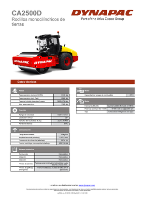 Еднобандажни валяци Dynapac CA 2500 D