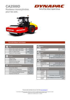 Еднобандажни валяци Dynapac CA 2500 D