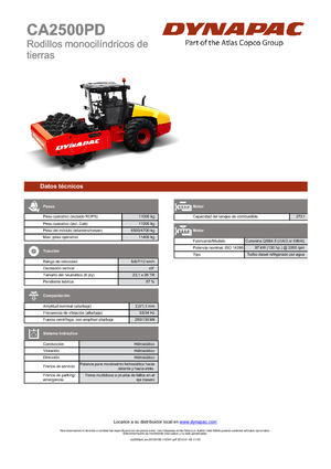 Еднобандажни валяци Dynapac CA 2500 PD