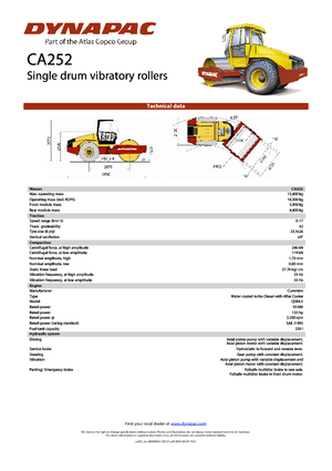 Еднобандажни валяци Dynapac CA 252