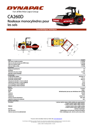 Еднобандажни валяци Dynapac CA 260 D