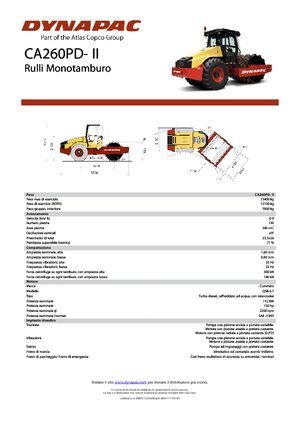 Еднобандажни валяци Dynapac CA 260 PD-II