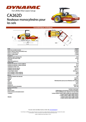 Еднобандажни валяци Dynapac CA 262 D