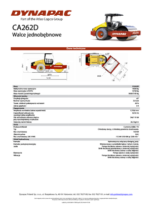 Еднобандажни валяци Dynapac CA 262 D