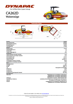 Еднобандажни валяци Dynapac CA 262 D