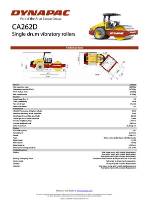 Еднобандажни валяци Dynapac CA 262 D