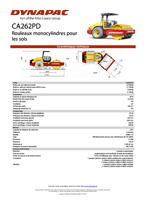 Еднобандажни валяци Dynapac CA 262 PD
