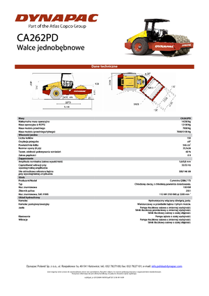 Еднобандажни валяци Dynapac CA 262 PD