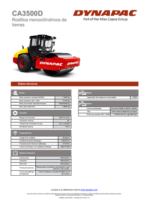 Еднобандажни валяци Dynapac CA 3500 D