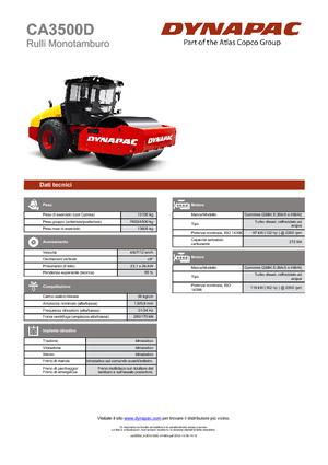 Еднобандажни валяци Dynapac CA 3500 D