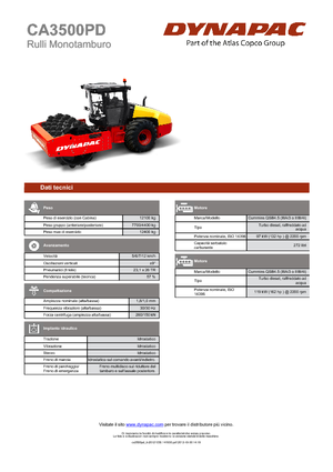Еднобандажни валяци Dynapac CA 3500 PD