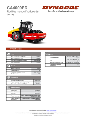 Еднобандажни валяци Dynapac CA 4000 PD