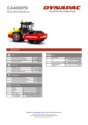 Еднобандажни валяци Dynapac CA 4000 PD